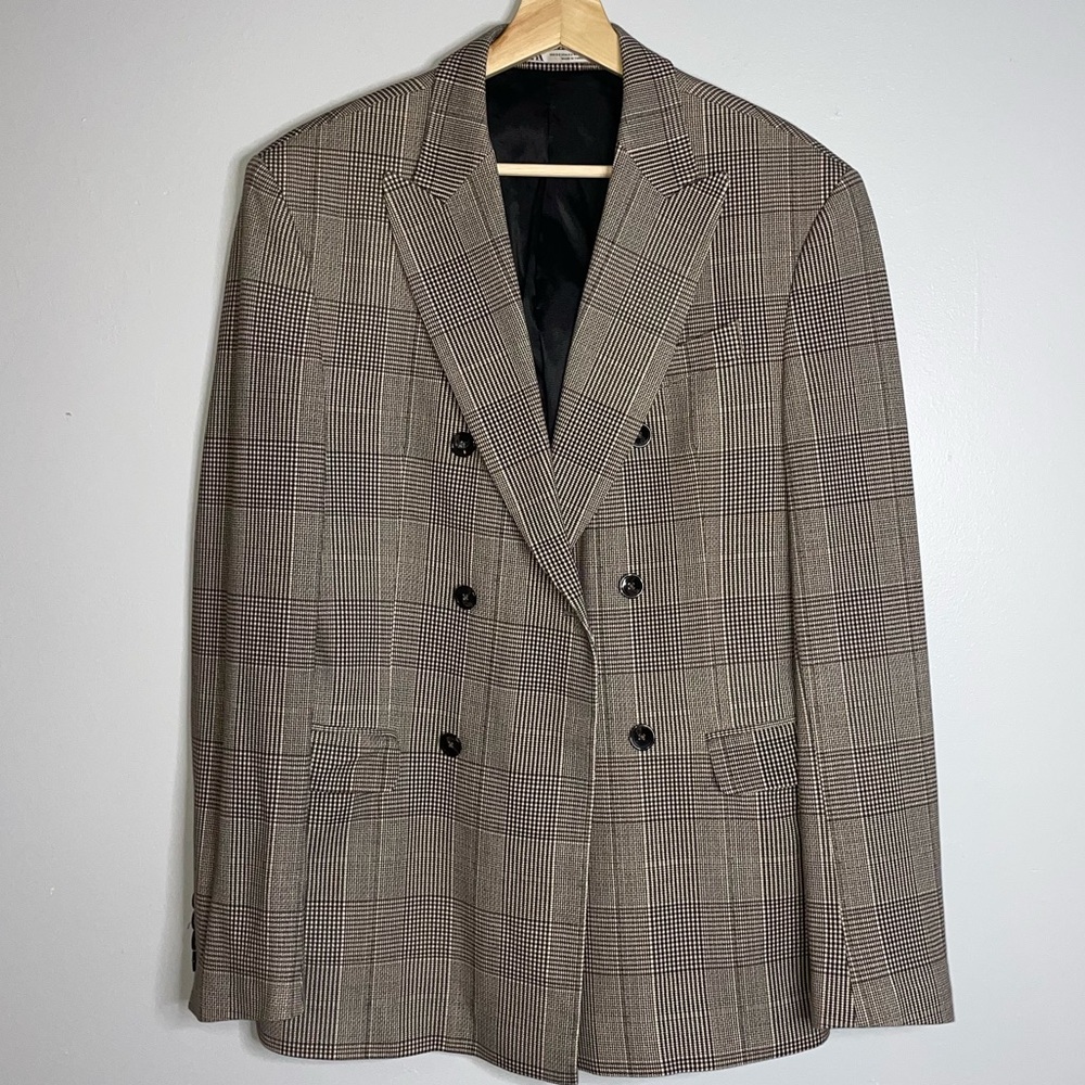 Zara Men Double Breasted Suit Jacket
